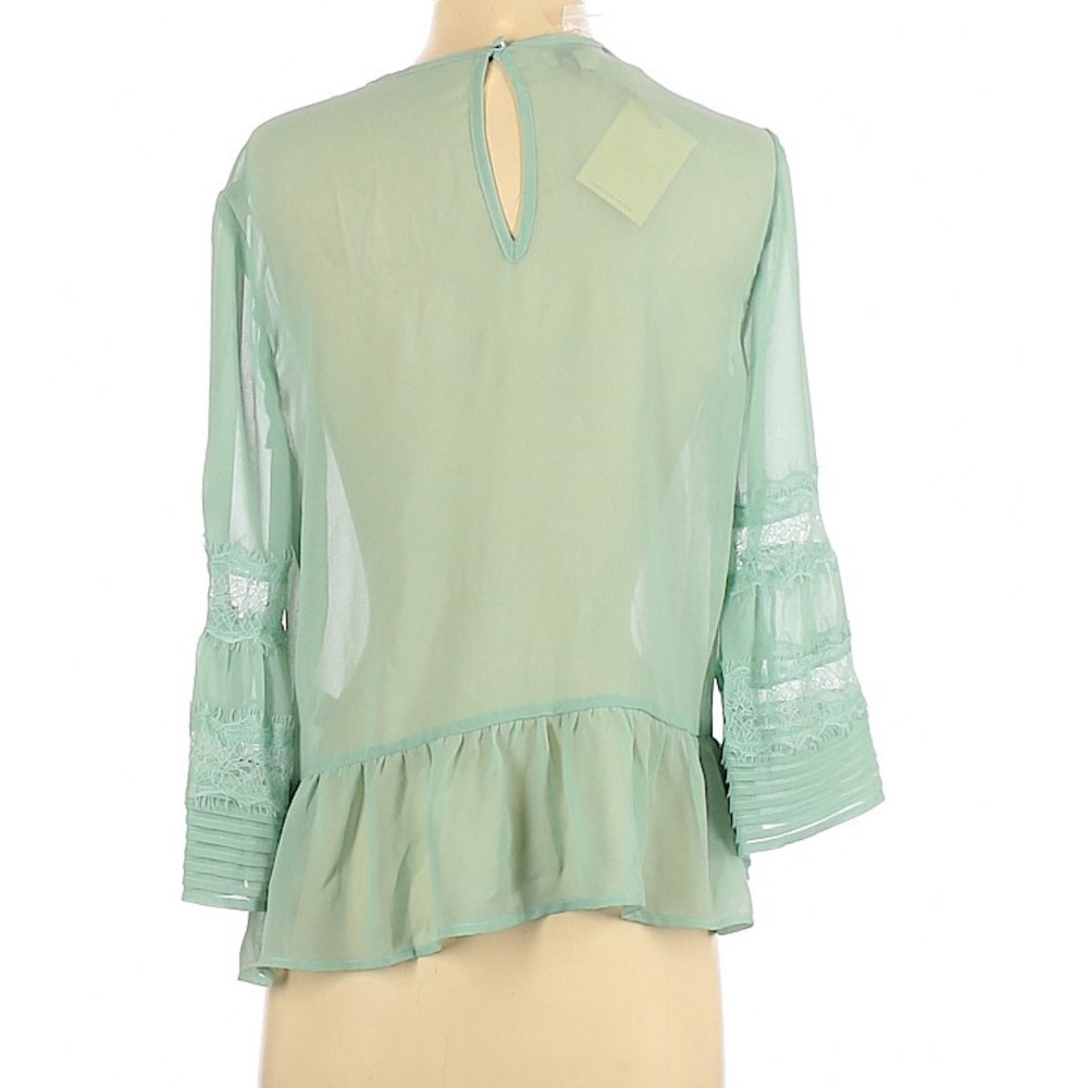 Mint colored sheer blouse - Picture 2 of 6